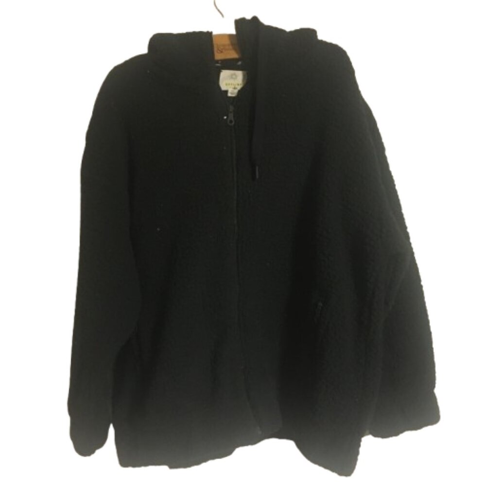 Offline by Aerie Fleece Coat Zip Up Black Size Medium NWT